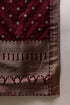 Plus Size Maroon Poly Chanderi Woven Design Straight Suit Set